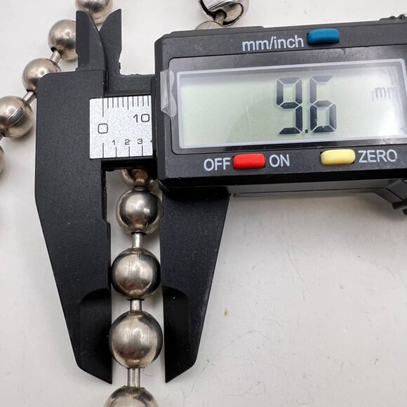 Bold Industrial Steel Ball Chain Necklace Bracelet Set 18.5" 8.5" 85.49g Unisex - Picture 5 of 10